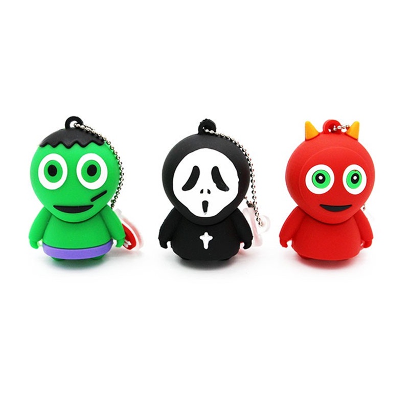 Flash Disk USB 2.0 Kapasitas 1TB Bentuk Hantu Halloween