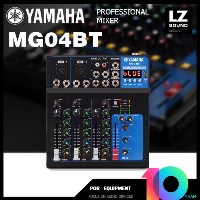 {MusikStore} YAMAHA MG04BT audio DJ Mixer 4 channel Bluetooth USB recording - mg04bt Berkualitas