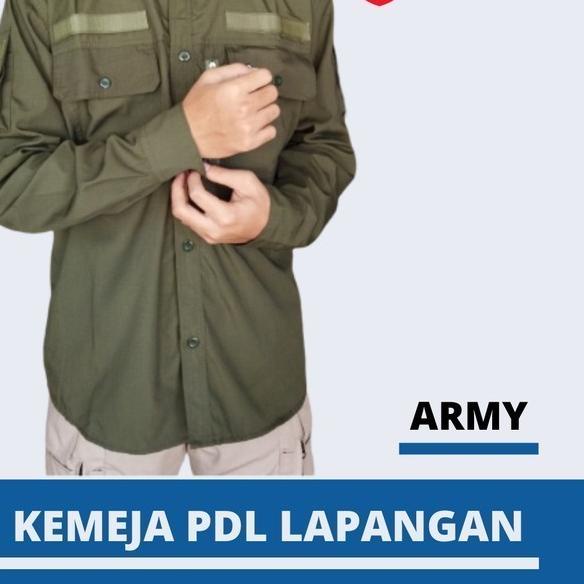 Kemeja PDL Lapangan Tactical Outdoor Lengan Panjang Baju Pdh Taktikal - Biru Dongker, XS