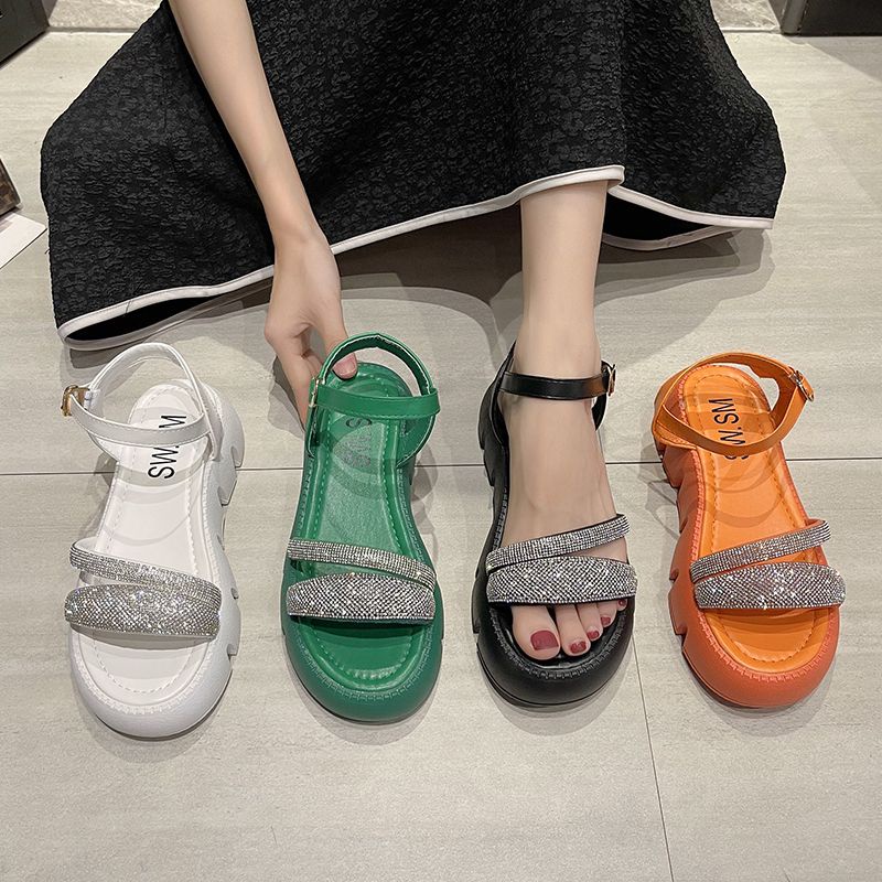 NF8246 - Sandal Wedges Tali Fashion Wanita Import