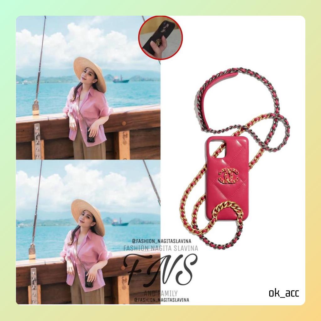 Case Tas Sling FH21 Cantik rantai artis nagita for Iphone Iphone X Xs 11 Pro Max 12 Pro Max charm