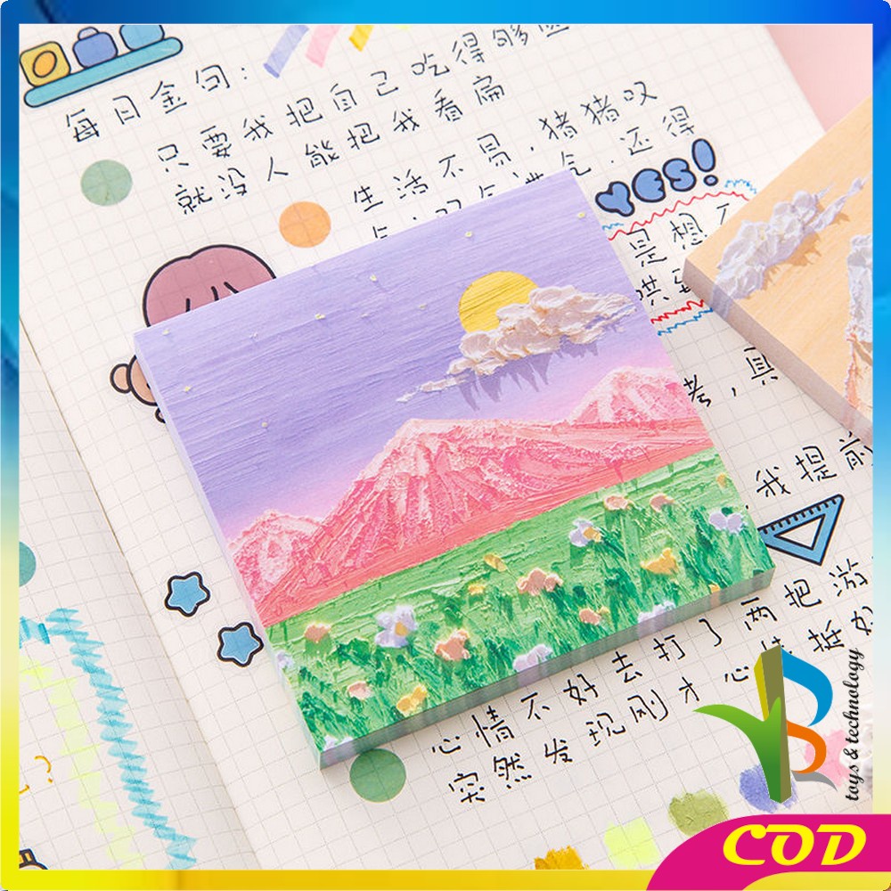 RB-A37 Memo Tempel Aesthetic Sticky Notes Motif Alam Indah / Note Beauty nature / Memo Tempel Notes Pemandangan / Memopad lucu