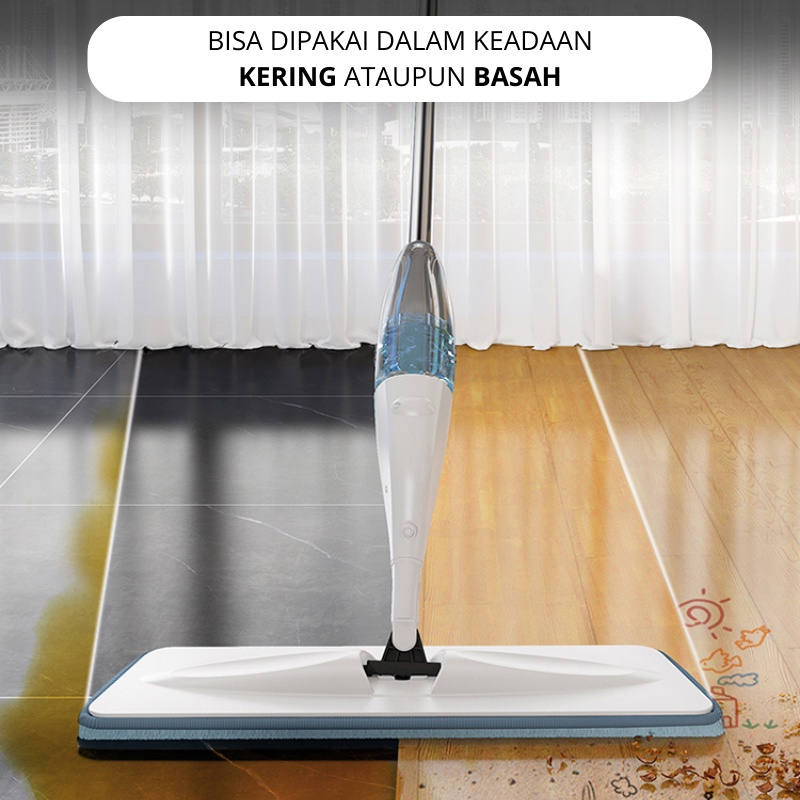 CEO Water Spray Mop / Pel Lantai 2 IN 1 bisa di lantai basah ataupun kering