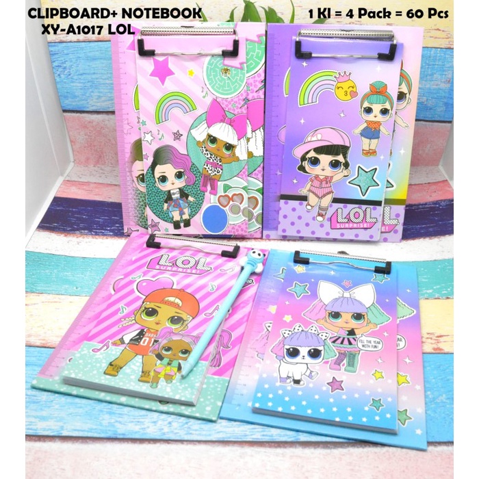 

Papan clipboard plus notes book motif LoL satuan OLS76