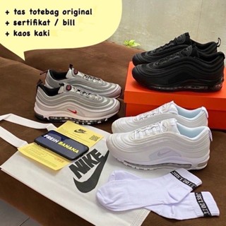 Sepatu Air Max 97 Airmax Full All Rush Pink Triple Black White Undefeated Red Silver Bullet Hitam