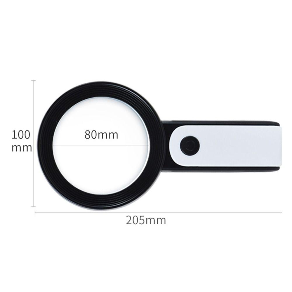 Solighter Membaca Perhiasan Magnifiers Portable Dengan 18lampu LED HD Lensa Kaca Pembesar