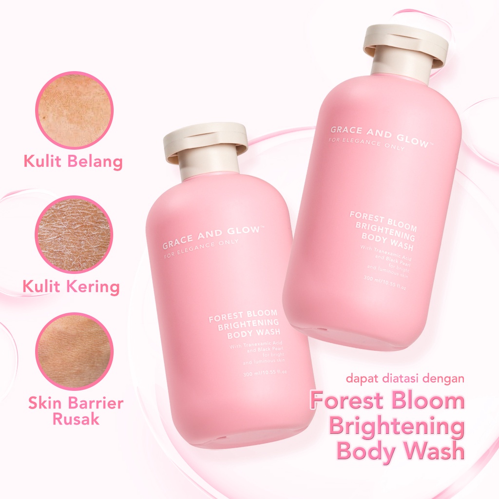 Grace and Glow White Truffle Acne / Forest Bloom Brightening Body Wash Special Edition 300 ml