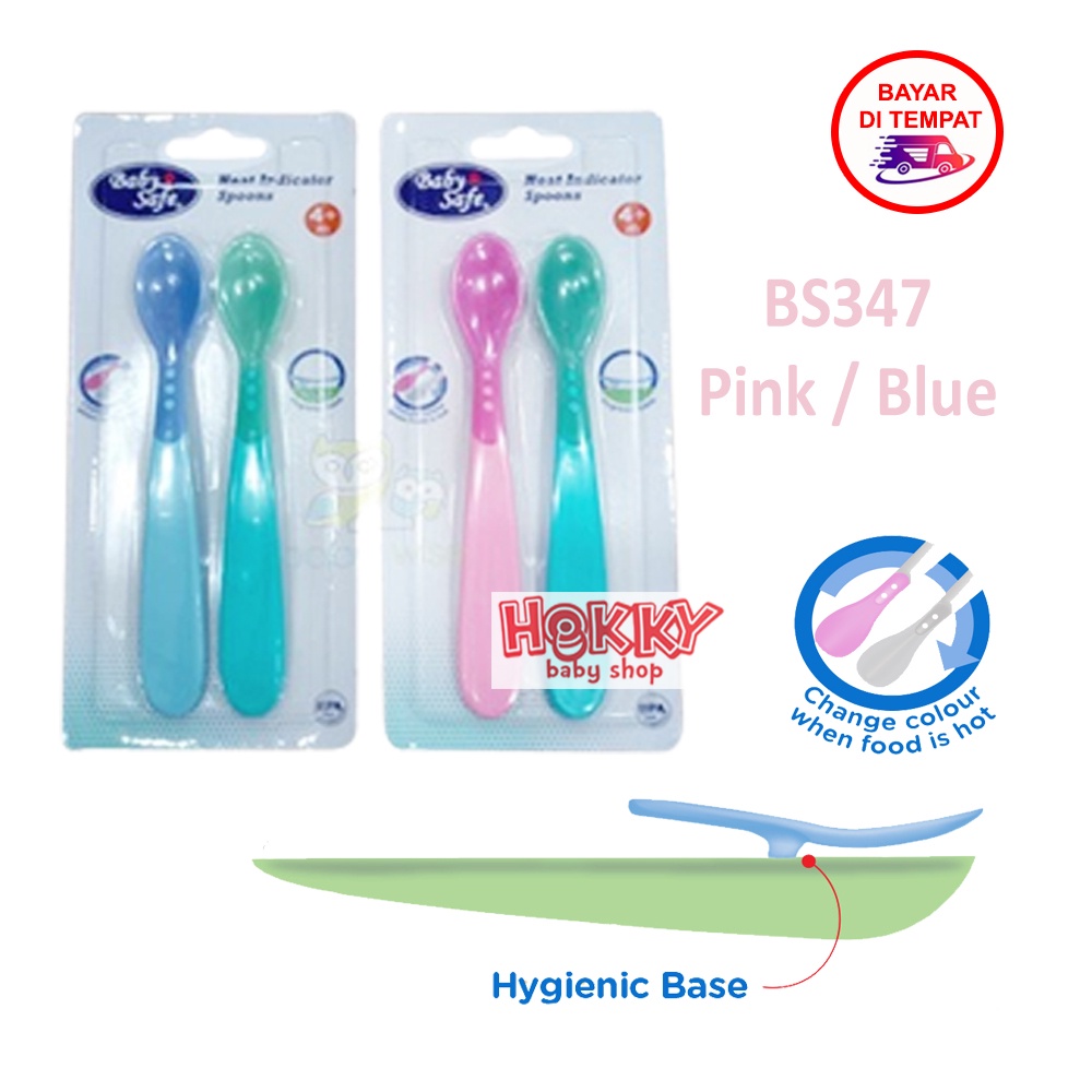 Baby Safe Flexible &amp; Heat Indicator Color Changing Spoon Sendok Makan Bayi Dengan Indikator Panas