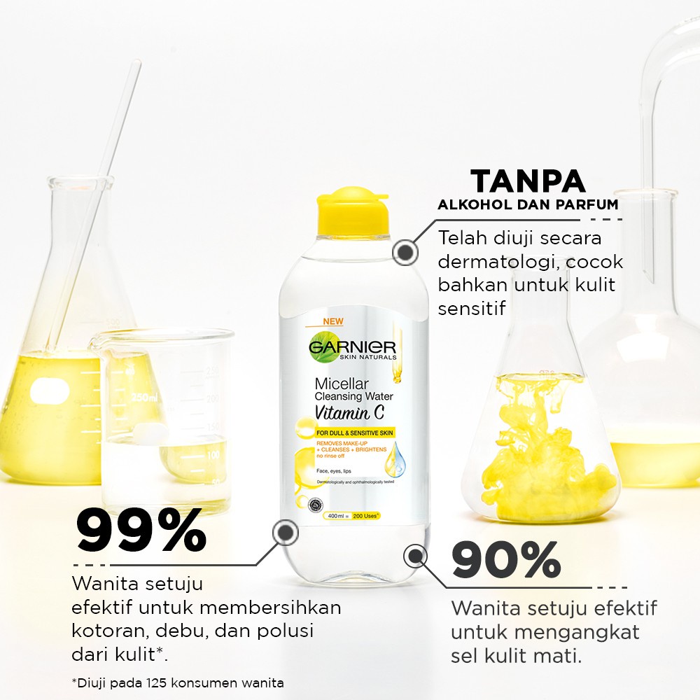 Garnier Micellar Water Vitamin C kuning 125 ml