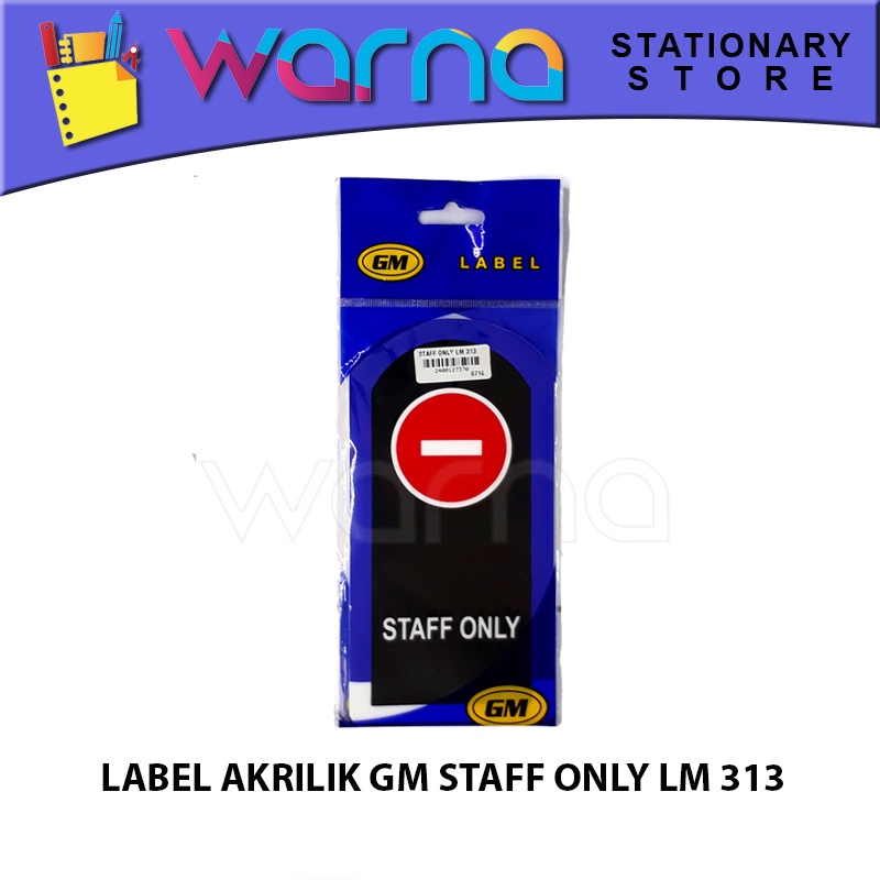 

GM label pintu acrylic akrilik staff only