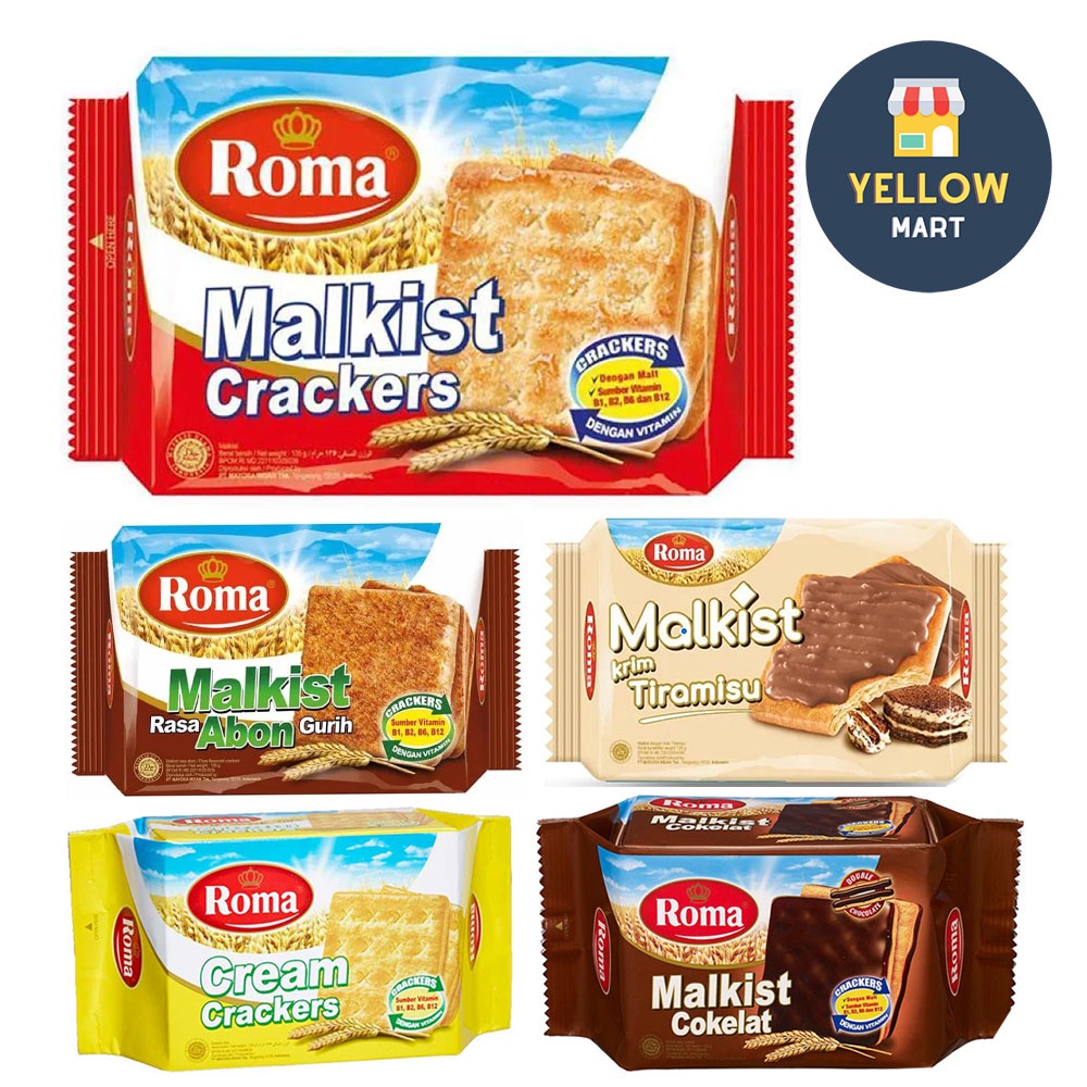 

DENALO Mart - Roma Malkist Biscuit Crackers Variasi Rasa Original, Abon, Cream, Coklat & Kelapa Kopyor