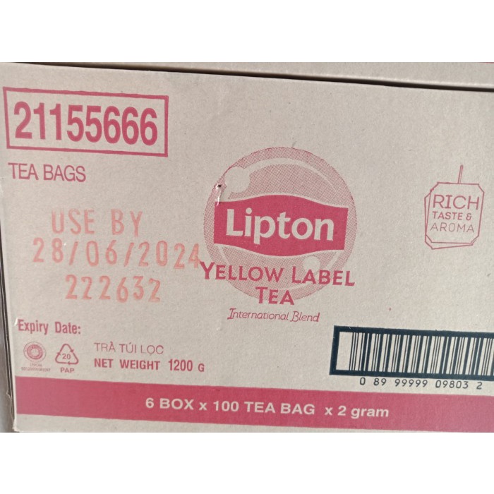 

Lipton Yellow Label Tea Teh Non Envelop / Unenvelop Isi 100 Sheet @2Gr