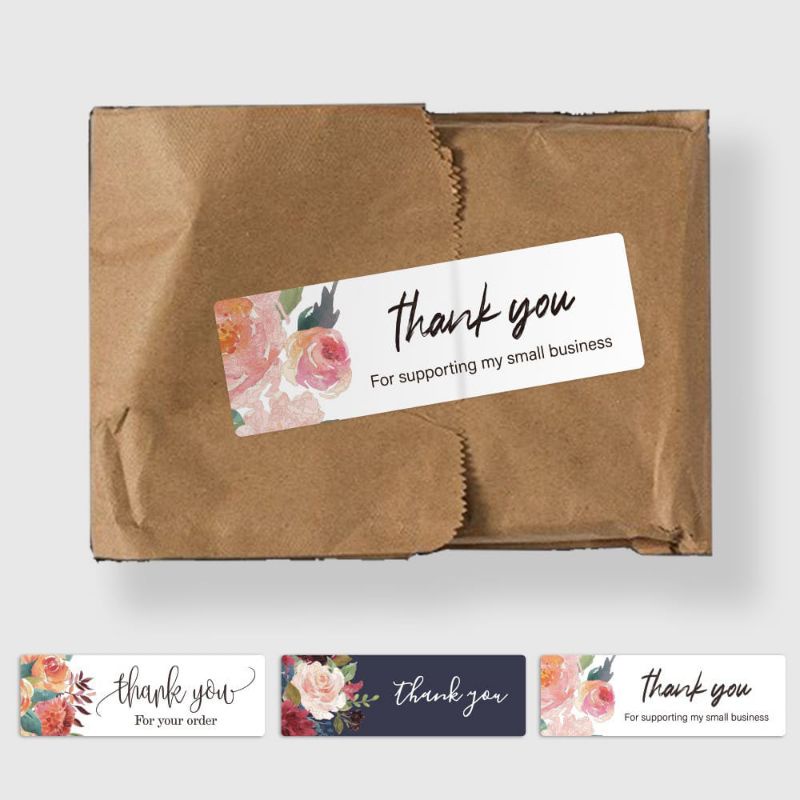

120 Pcs Sticker Thank You 7.5cm / Sticker Kardus murah / Sticker label