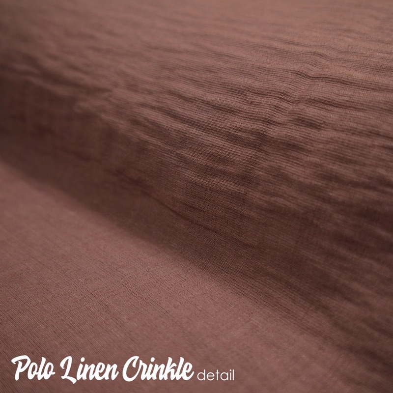 [NEW ARRIVAL] POLO LINEN CRINKLE BAHAN LINEN CRINKEL TERBARU KAIN KATUN BEST SELLER TERBARU DAN TERMURAH UNTUK KEMEJA TUNIK GAMIS OUTER KULOT ROK PER 0.5M BY MACMOHAN