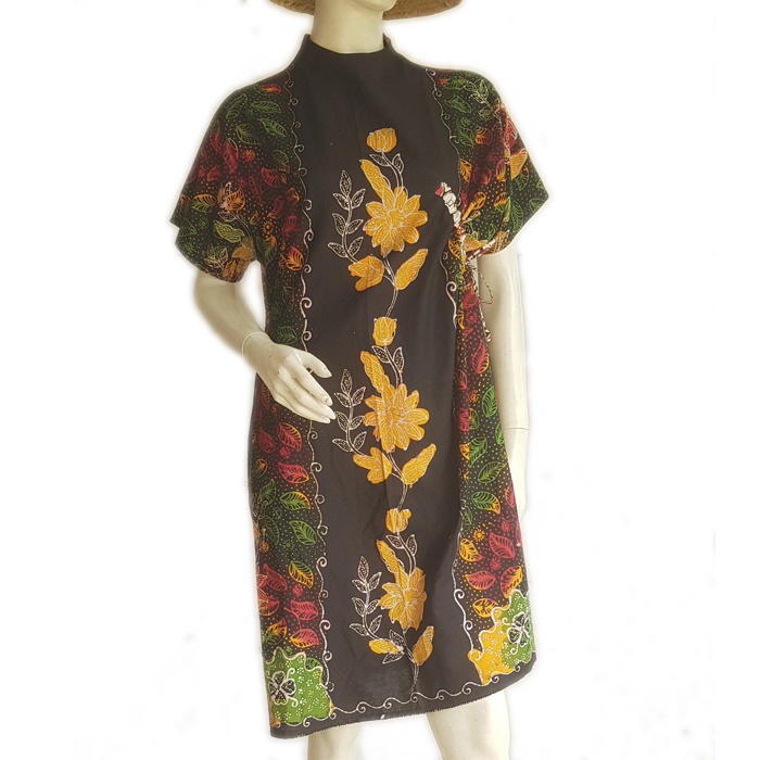 Klambi Abite Dress Batik Tulis Madura Wanita Lengan Pendek