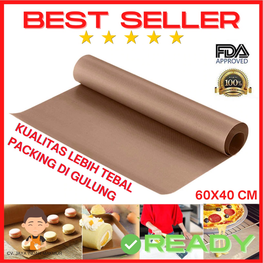 Sliphat Kain Roti Alas Panggang Oven 60x40cm Anti Lengket Baking Sheet — 7
