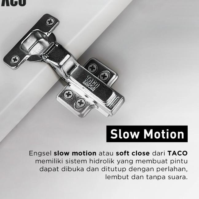 engsel sendok (Stenlis 304) engsel taco Slowmotion - Set Bengkok