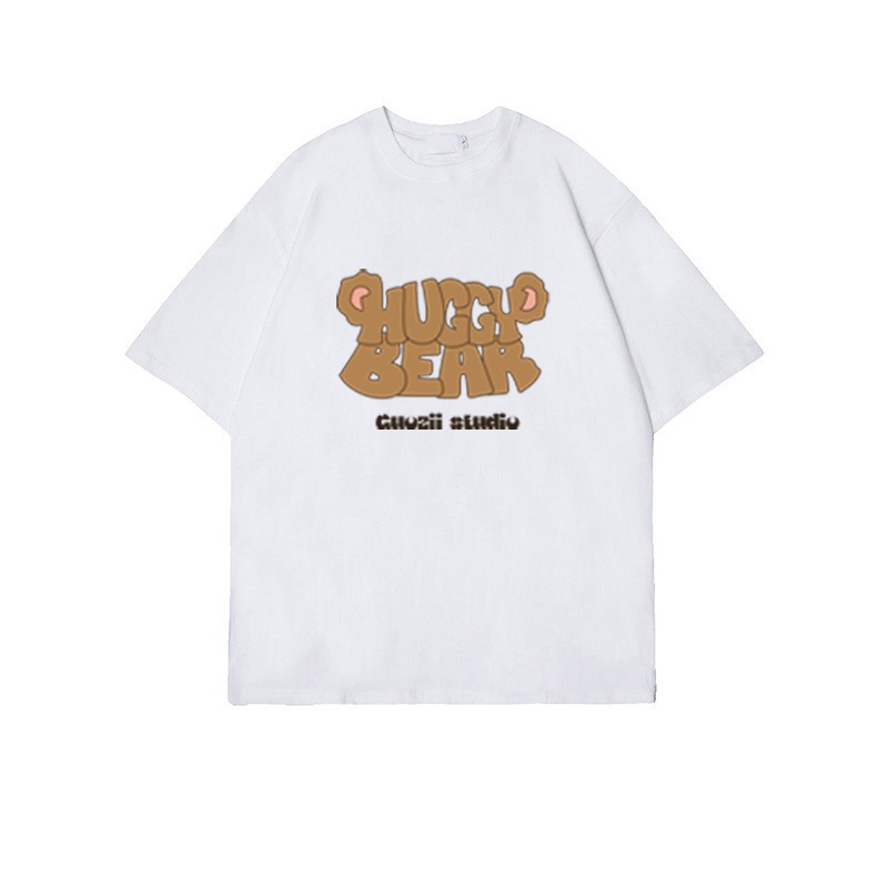 EUNII T-shirt Lengan Pendek Cute Bear Ears Korean Style/Kaos Atasan Wanita/Baju Kaus Oversize Wanita/Kaos Wanita