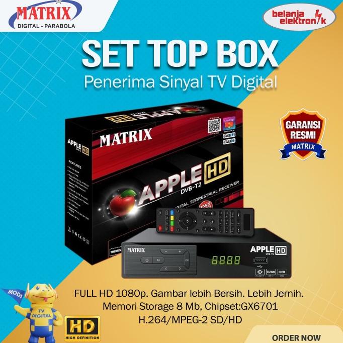 Jual Set Top Box Matrix Apple Hd Dvbt2 Receiver Penerima Sinyal Tv Digital Shopee Indonesia