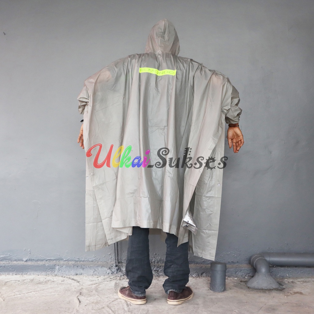 Elmondo Jas Hujan Ponco Lengan Personal 710 - Raincoat Dewasa Ponco Lengan Pria Wanita Murah