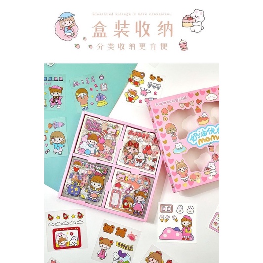 1pc Sticker Deco Tumblr handphone scrapbooking book journal diy craft sticker lucu Momo Sticker