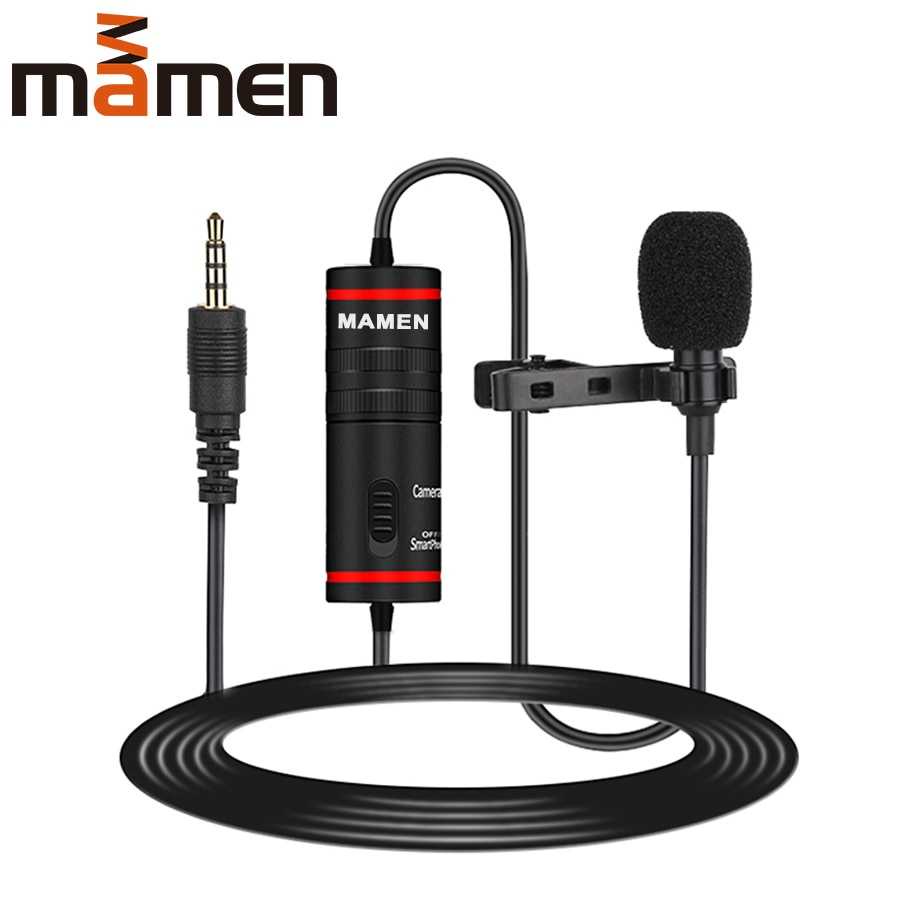 MIK KLIP ON OFF jack 3.5 mm seperti DSLR, smartphone, PC, laptop, dan lain-lain ONLENY Lavalier Video Recording Microphone Clip Portable 3.5mm - MY-M1 MAMEN Professional Lavalier Microphone Clip Portable 3.5mm -KM-D1 Boya Clip-On Omnidirectional Micropho