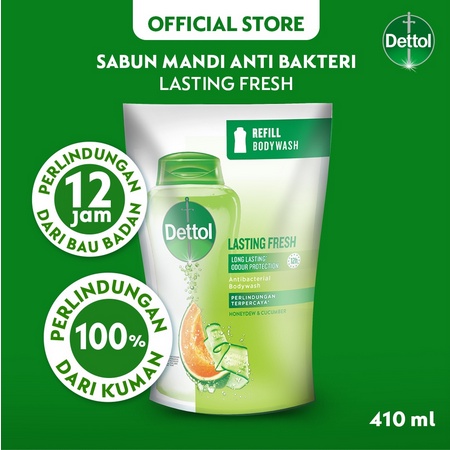 Dettol Sabun Mandi Cair Anti Bakteria Alovera &amp; Avocado / Senstive / Fresh / Lasting Fresh / Cool Fesh / Invigorate 410ml + Bubble Wrap / Toko Makmur Online