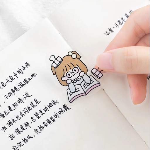 Tas Stiker Seri Lucu Pola Kartun Lucu Stiker Dekoratif Tenda Tangan Pelajar -Doo