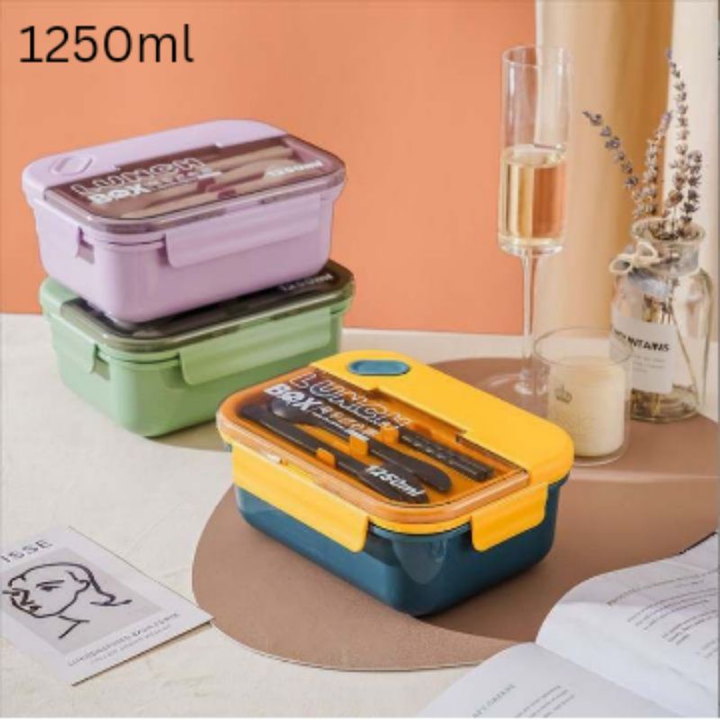Kotak Bekal 3 Sekat Anti Tumpah / Kotak Makan BPA FREE  / Lunch Box