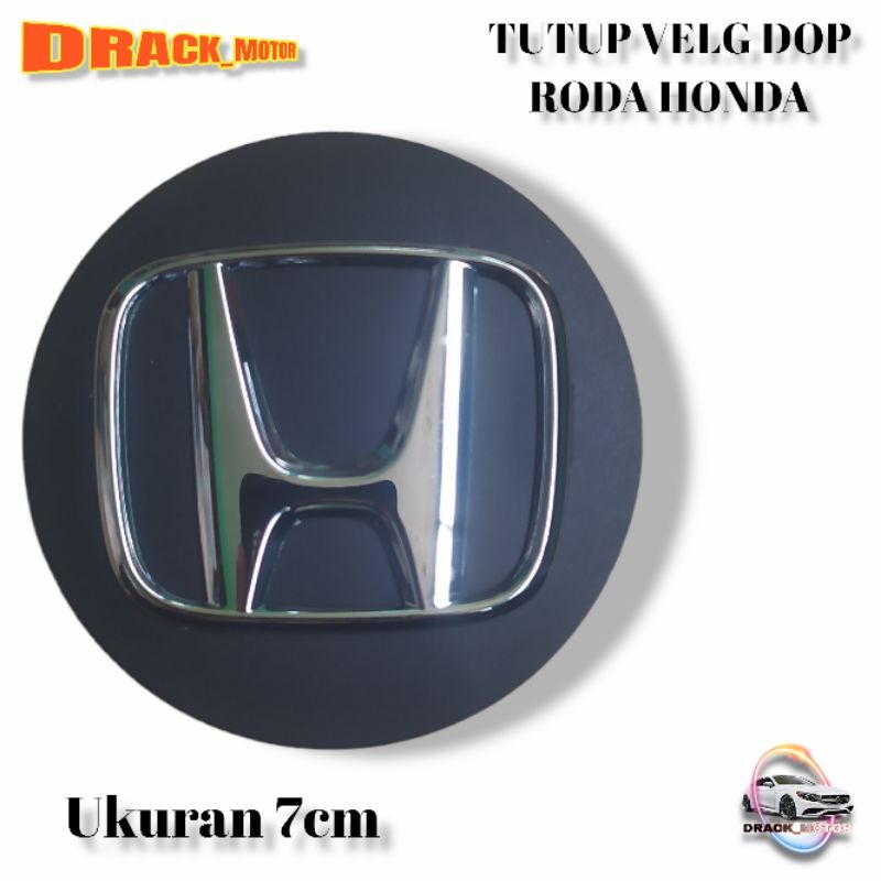 TUTUP VELG DOP RODA HONDA HITAM 7cm ORIGINAL SATUAN