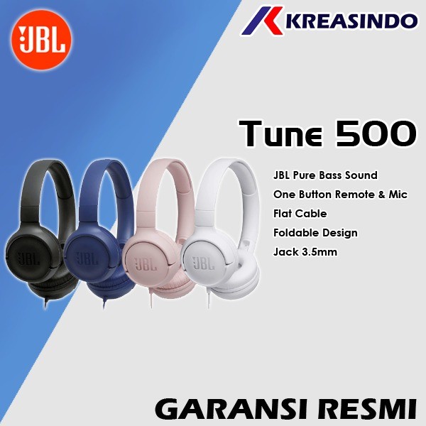 JBL Tune 500 / T500 / T 500 Headphone Headset Garansi Resmi IMS