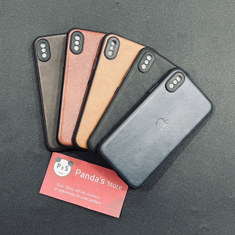 Leather Case Iphone X, Xs, Xs Max, XR Softcase Kulit Elegan Casing Slim Fit