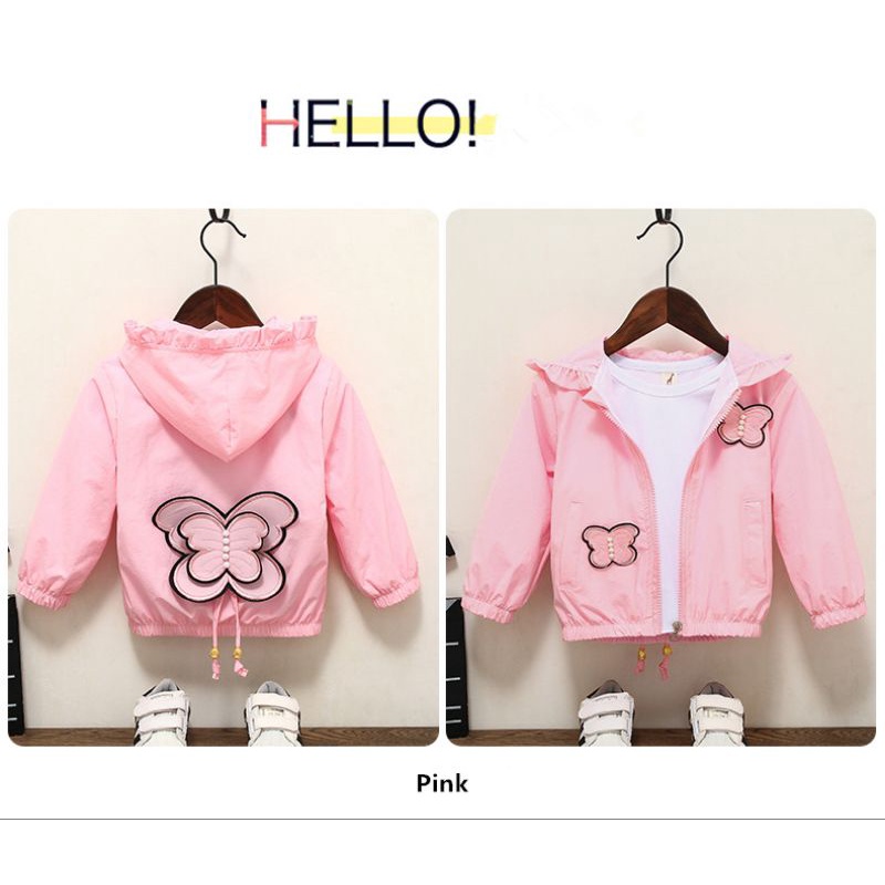 jaket anak import perempuan kupu kupu lucu terbaru dan termurah