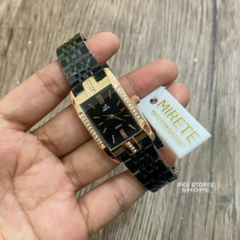 Jam Tangan Wanita Diamond FASHION MIRETE ORIGINAL Stainless Steel  Anti Air  dan Free Bubble_jam tangan wanita kasual permata bayar di tempat!!!