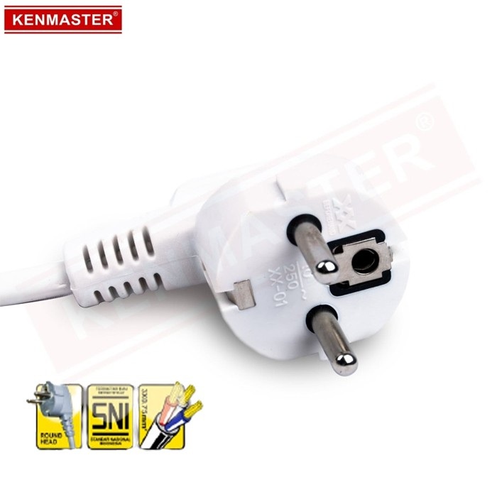 Stop Kontak Kenmaster 6 Socket 6 switch Colokan Listrik 6 lubang F1-66