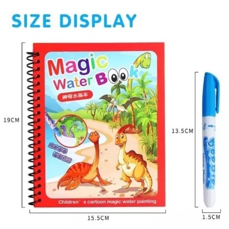 Magic Water Book Buku Gambar Mewarnai Anak Dengan Pulpen Tinta Air