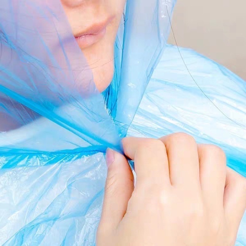 Jas hujan sekali pakai Plastik Tipis Disposable Raincoat jas hujan dewasa dan anak anak travelling dan hangout