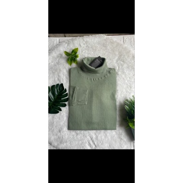 turtlenek kaos rib premium/rib kerah tinggi