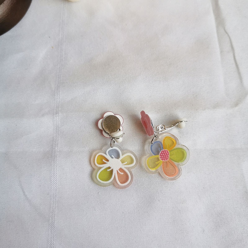 ANTING ANAK JEPIT MOTIF  BUNGA KARTUN