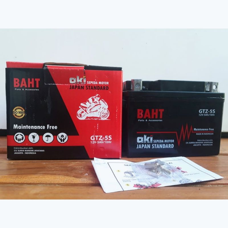 Aki Motor Murah Accu Aki Kering Motor BAHT  GTZ-5S 5ah Japan Standard