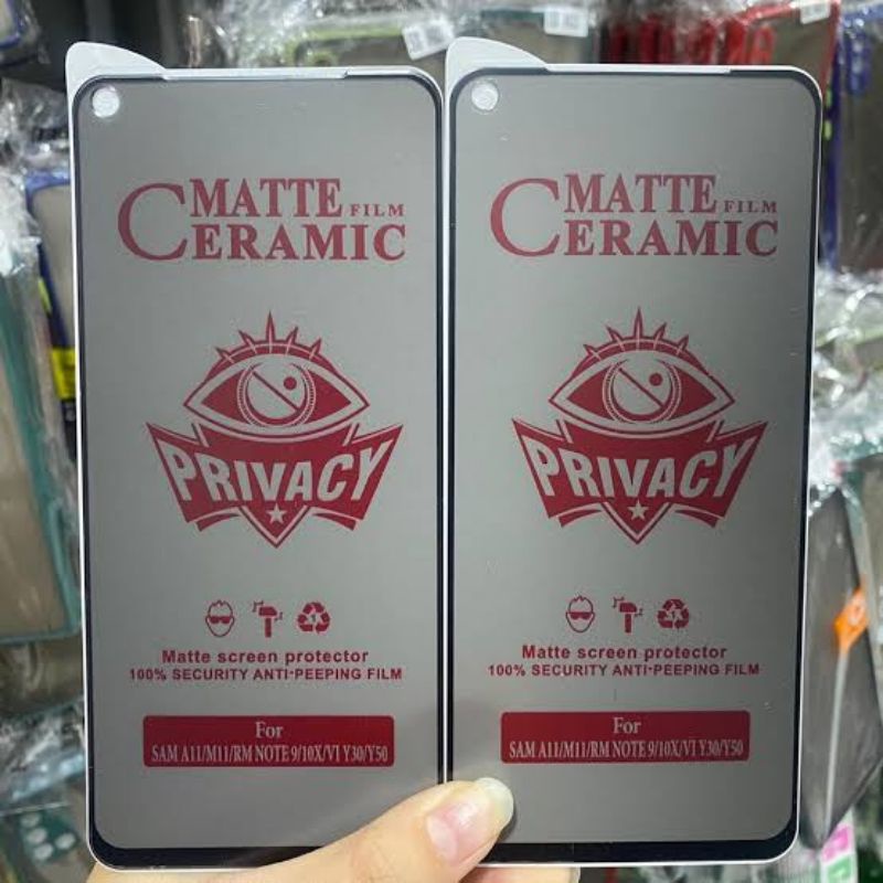 CERAMIC GLASS ANTI SPY XIAOMI MI 9/ MI 9 PRO ANTI GORES PRIVACY