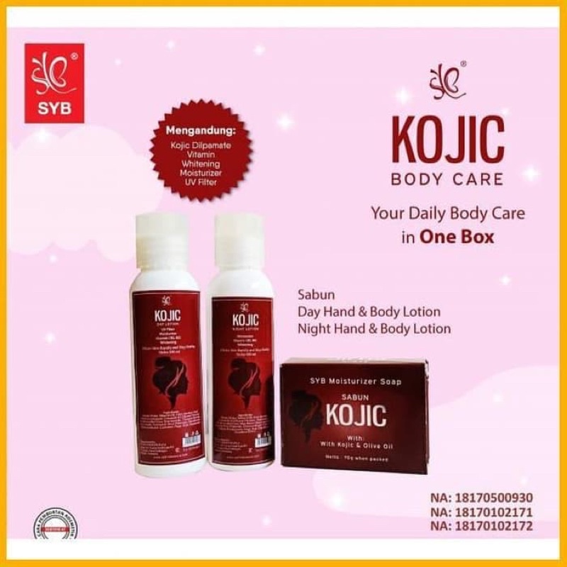 SYB Paket Kojic Body Care BPOM/ Paket Lotion Sabun Kojic