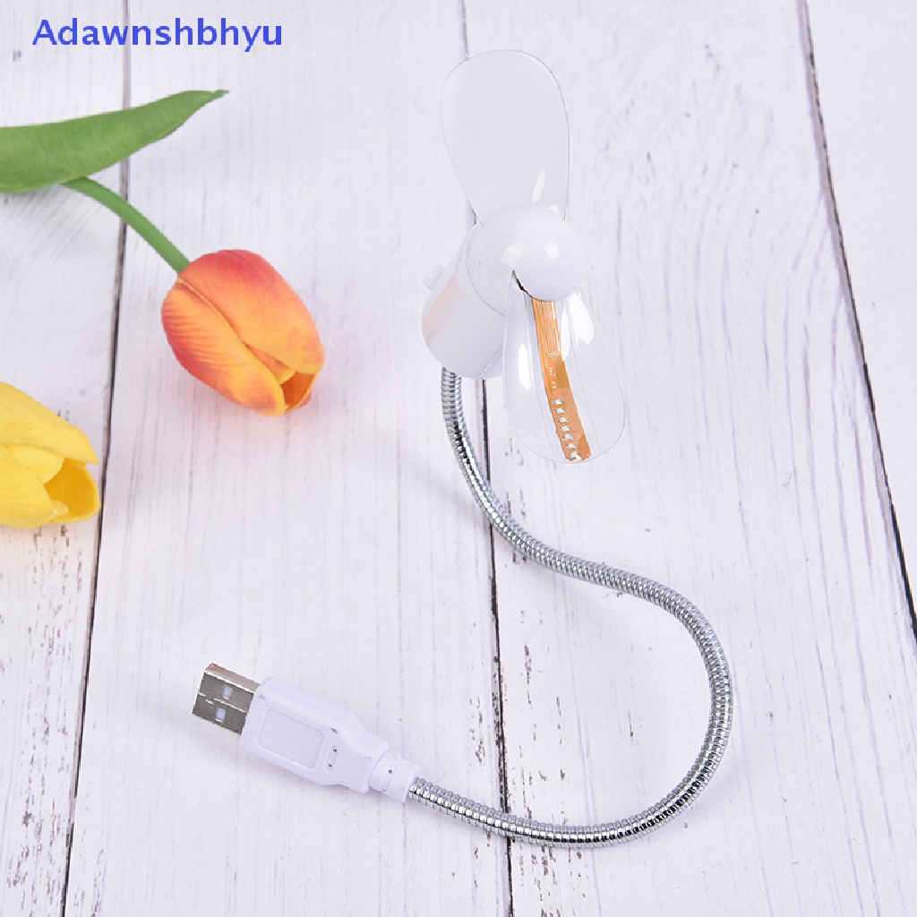 Adhyu Hand Display Kipas USB Mini Gadget Portable Jam LED Fleksibel Keren Untuk Laptop PC ID