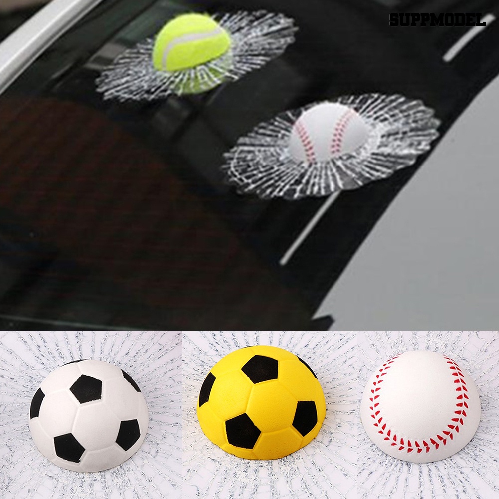 [Dekorasi] 3d Baseball Football Bola Tenis Hits Body Mobil Stiker Mobil Auto Window Decals