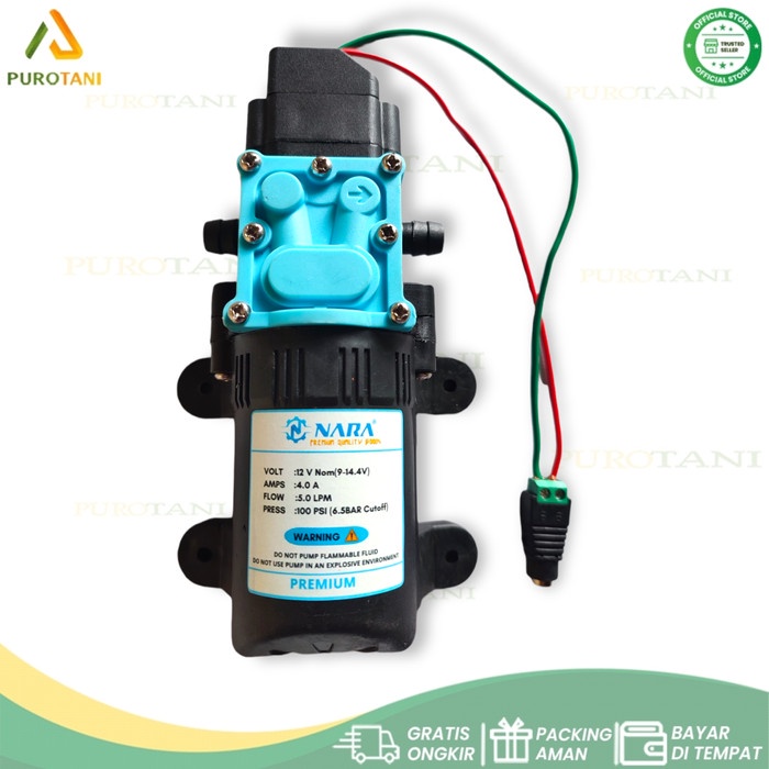 Pompa Otomatis Dinamo DC 12v sprayer Elektrik plus Konektor