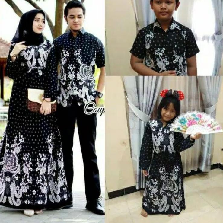 Recomendホン Batik couple keluarga modern set couple batik keluarga gamis jumbo GURITA PUTIH terdi sho