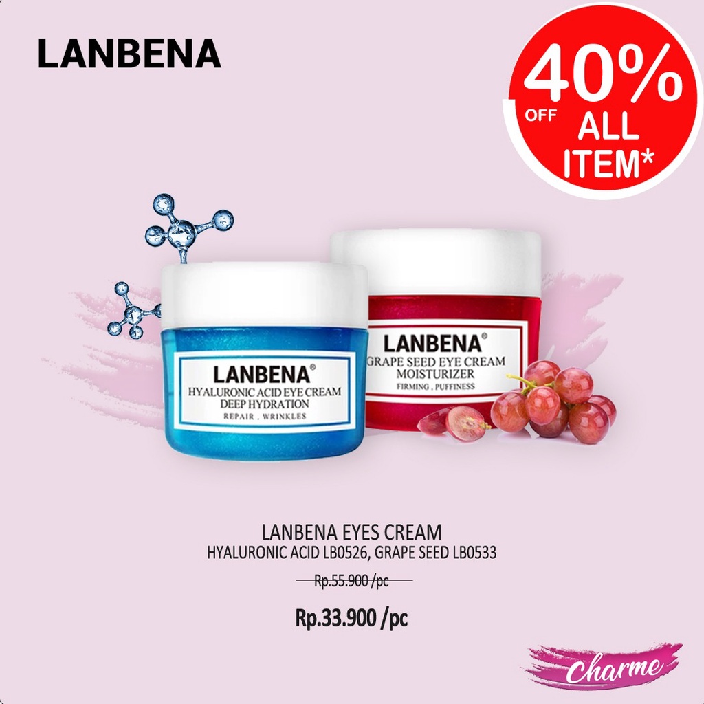 (READY &amp; ORI) LANBENA EYES CREAM HYALURONIC / GRAPE SEED LB0526 0533