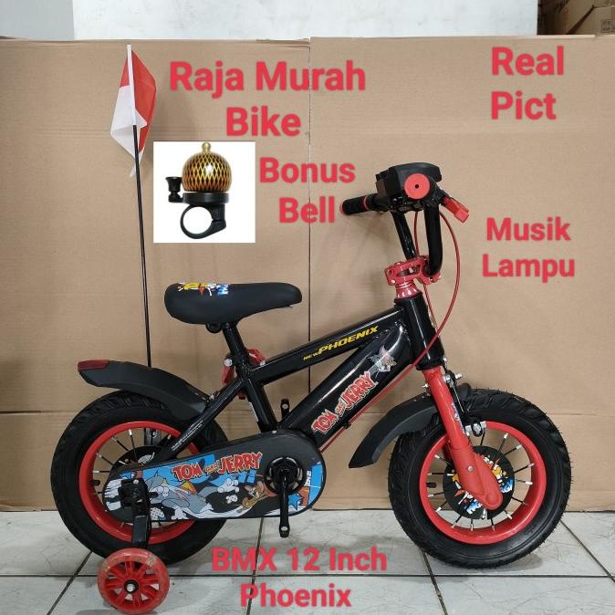 Sepeda Anak Bmx Phoenix Tom &Jerry 12 Inch Sepeda Anak Laki Laki Bmx #Original