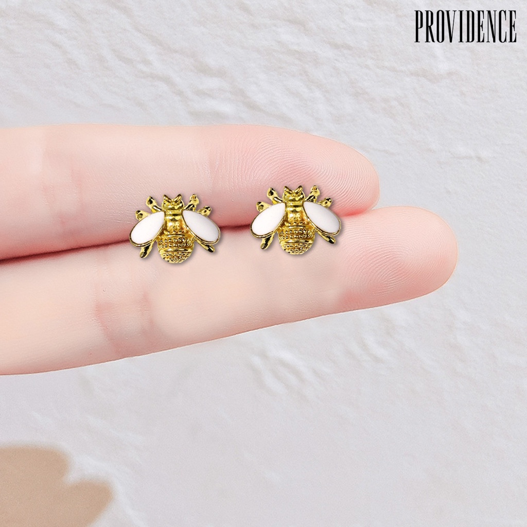 Providence 10Pcs Nail Art Little Bee Gloss Tiga Dimensi Gaya Punk DIY Vintage Silver Golden Lebah Kecil Nail Art Decor Nail Salon Supply