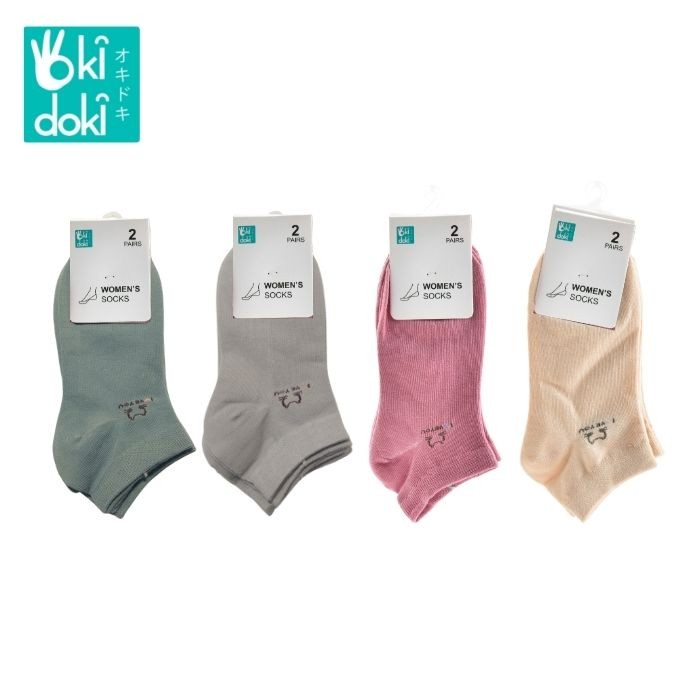 OKIDOKI WOMEN SOCKS 2PAIRS/SET DESIGN -19SW574 SW - KAOS KAKI 2 PASANG